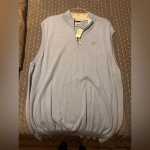 Peter Milar light blue golf sweater vest